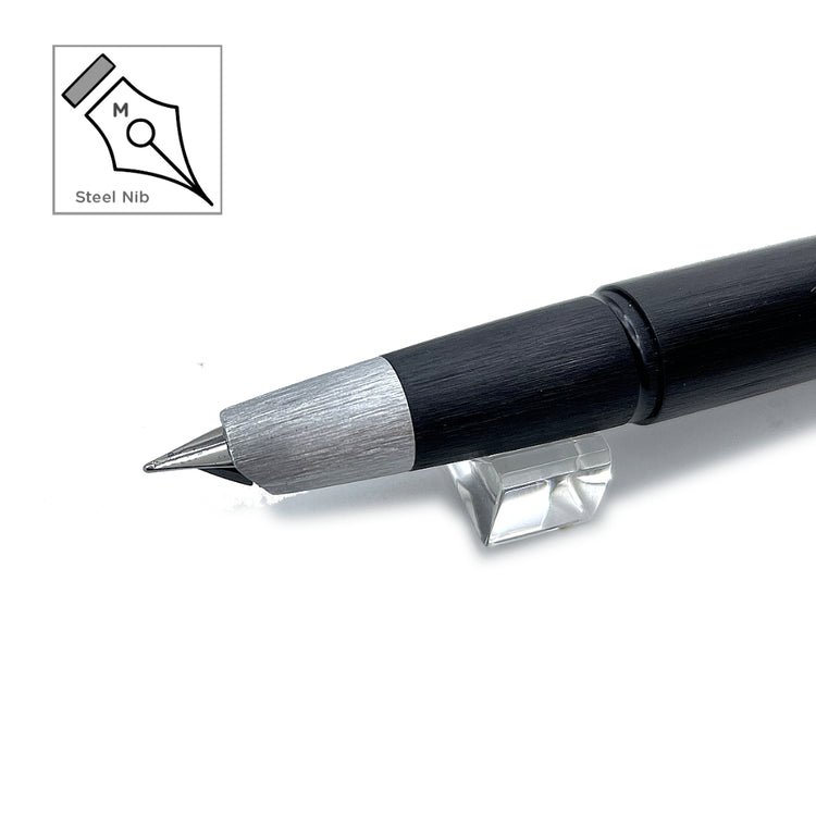 Rodel Old Brand Unique Medium Nib Aluminiumm Brush Pattern Fountain Pen