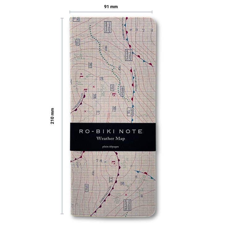 Japanese Ro-Biki Notebook Map Series 91 x 210mm Size
