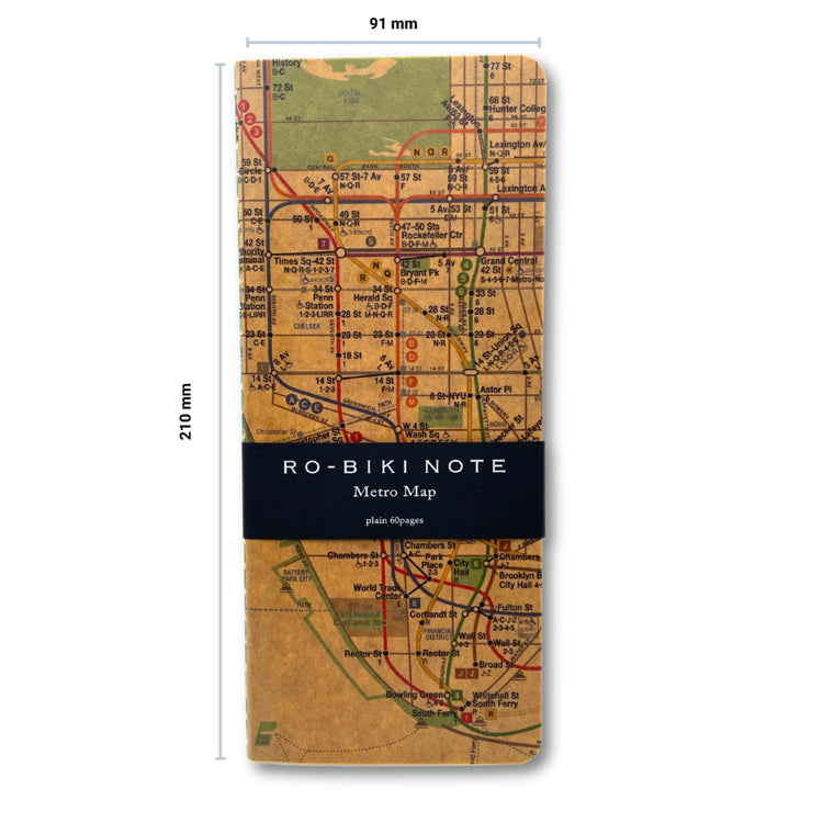 Japanese Ro-Biki Notebook Map Series 91 x 210mm Size