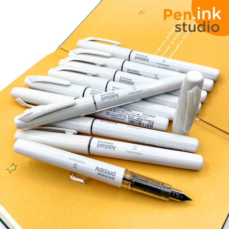 Platinum Preppy White 0.3 Fine Nib Fountain Pen Collaboration with Kokuyo Special Edition.