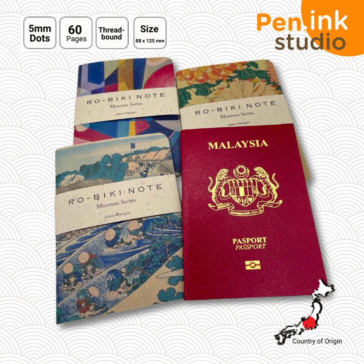 Japanese Ro-Biki Notebook Museum Series Passport Size