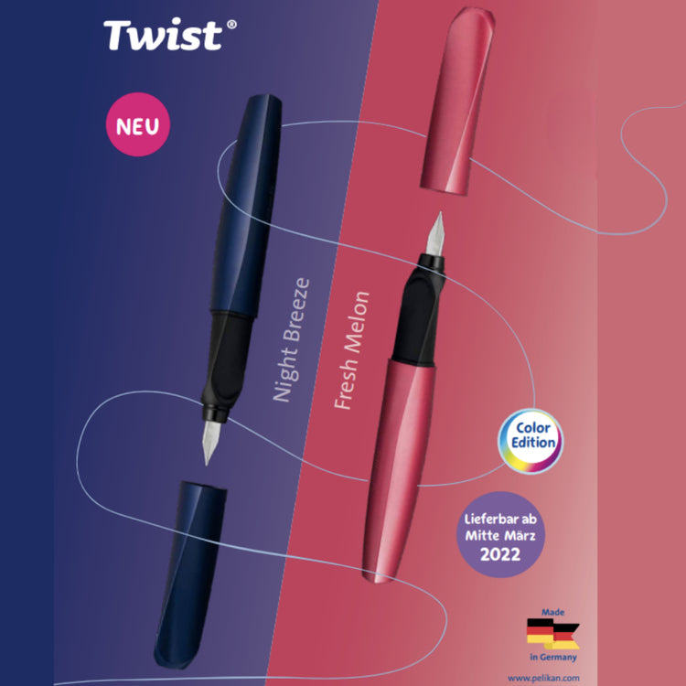 Pelikan Twist P457 New Night Breeze and Fresh Melon Fountain Pen Medium Nib