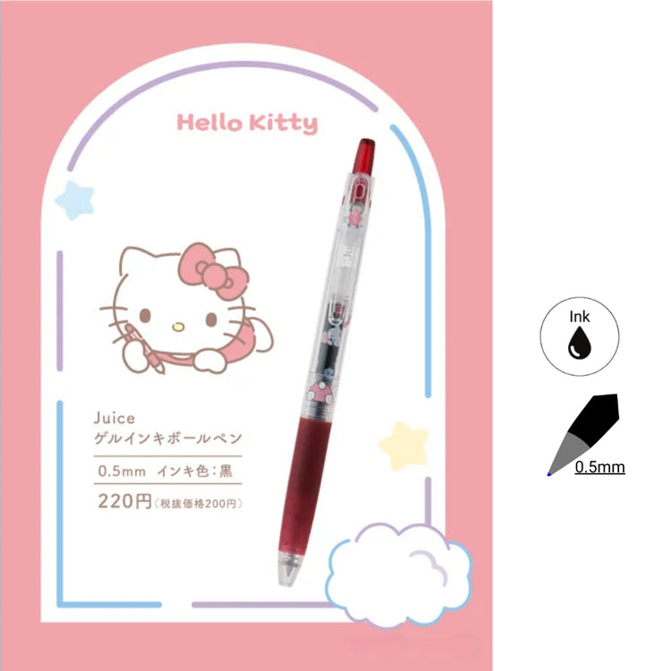 Pilot Pen Sanrio Characters Juice Gel Pen Limited Edition 0.5mm point and 0.5mm Black Ink Refill