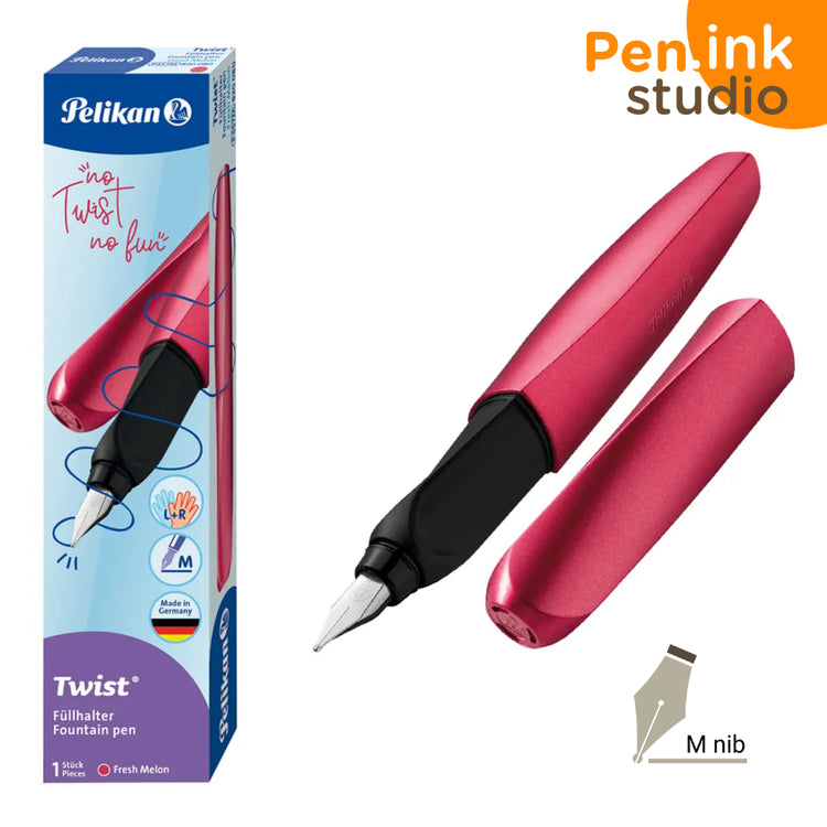 Pelikan Twist P457 New Night Breeze and Fresh Melon Fountain Pen Medium Nib