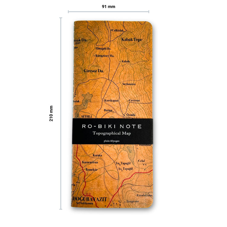 Japanese Ro-Biki Notebook Map Series 91 x 210mm Size