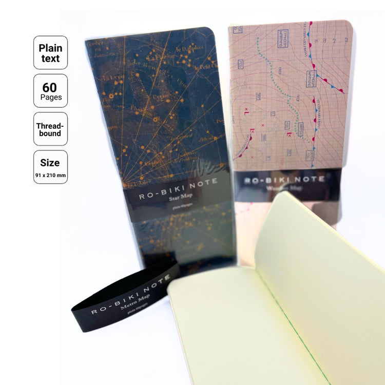 Japanese Ro-Biki Notebook Map Series 91 x 210mm Size