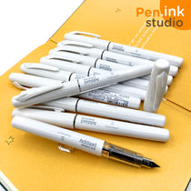 Platinum Preppy White 0.3 Fine Nib Fountain Pen Collaboration with Kokuyo Special Edition.