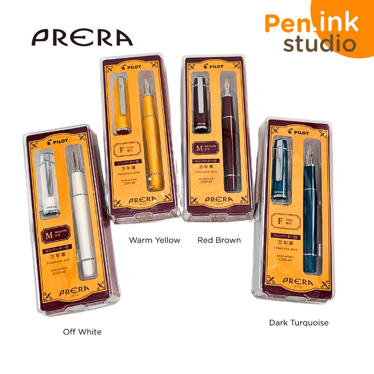 Pilot Prera Solid Color Fountain Pen Fine or Medium Nib