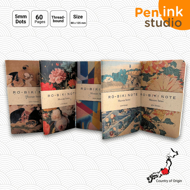 Japanese Ro-Biki Notebook Museum Series Passport Size
