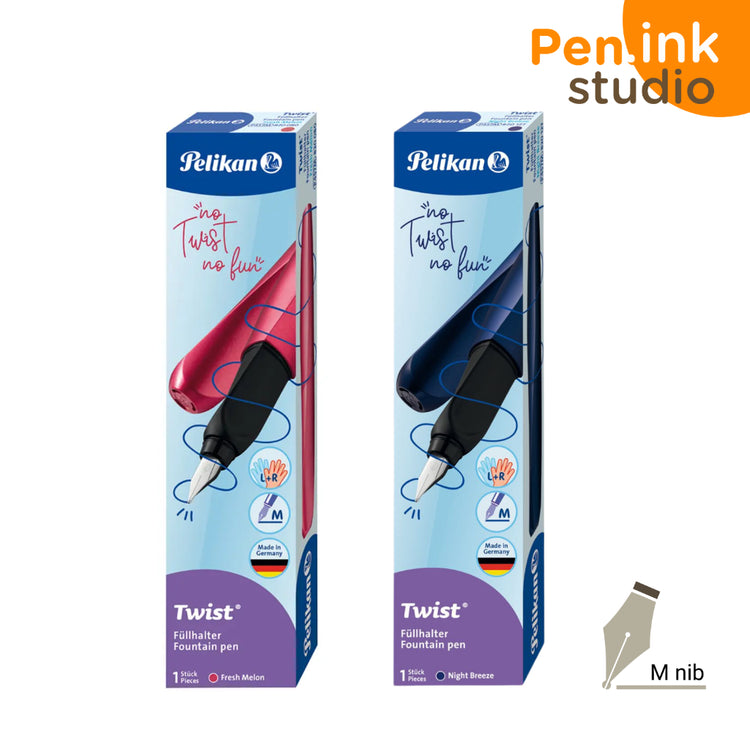 Pelikan Twist P457 New Night Breeze and Fresh Melon Fountain Pen Medium Nib