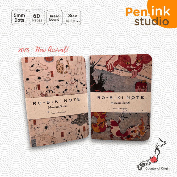 Japanese Ro-Biki Notebook Museum Series Passport Size
