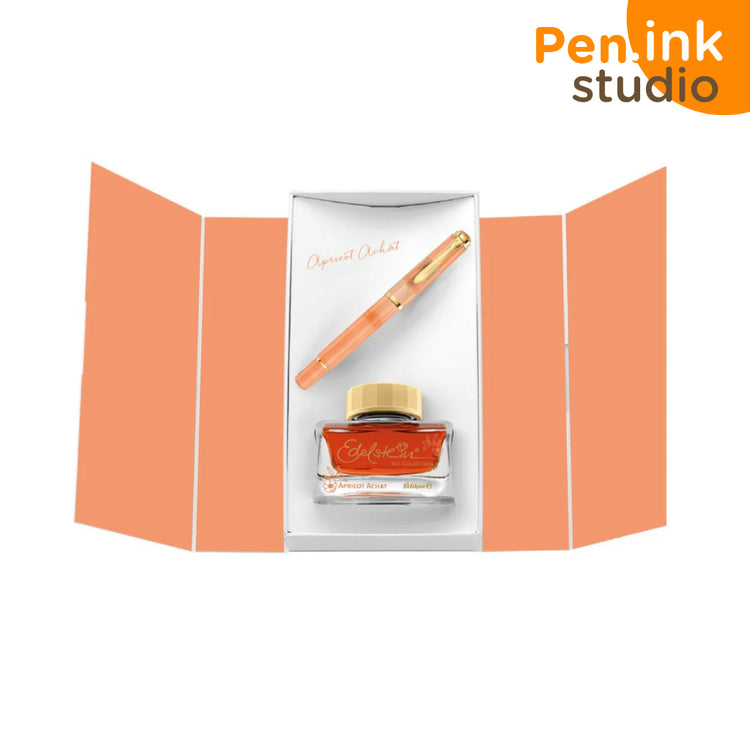 Pelikan Classic M200 Special Edition Apricot Achat Fountain Pen Fine nib