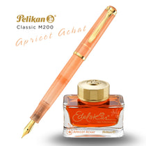 Pelikan Classic M200 Special Edition Apricot Achat Fountain Pen Fine nib