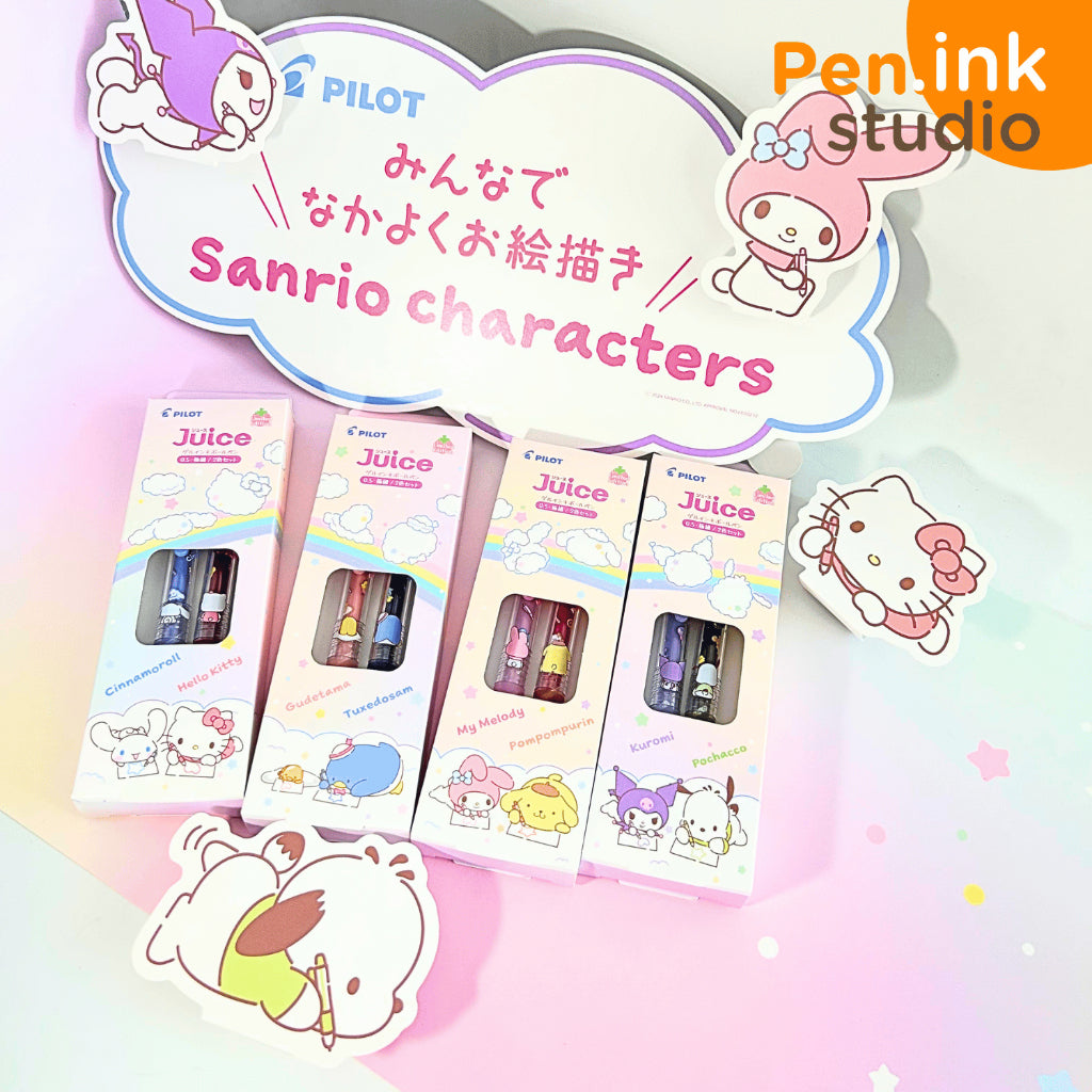 Pilot Pen Sanrio Characters Juice Gel Pen Limited Edition 0.5mm point and 0.5mm Black Ink Refill